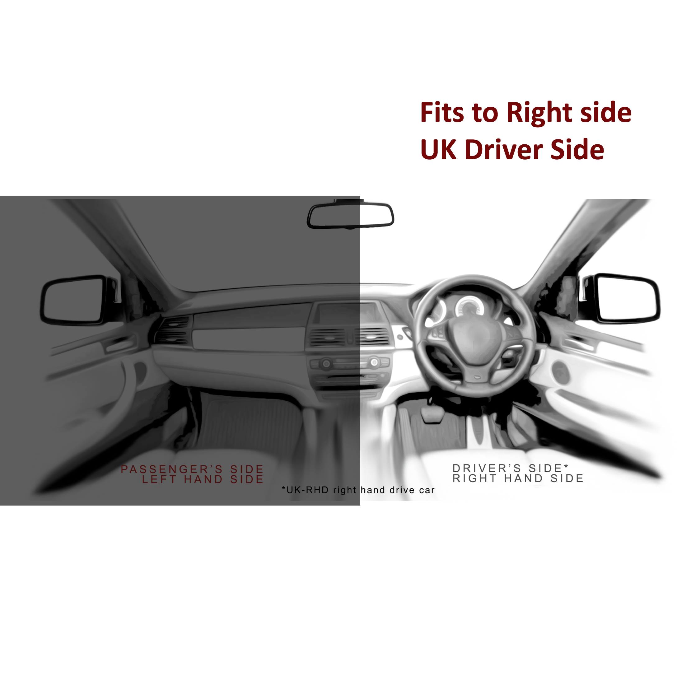 Ford S Max Wing Mirror Glass With Base RIGHT HAND ( UK Driver Side ) 2015 to 2020 – Heated Base Wide Angle Wing Mirror
