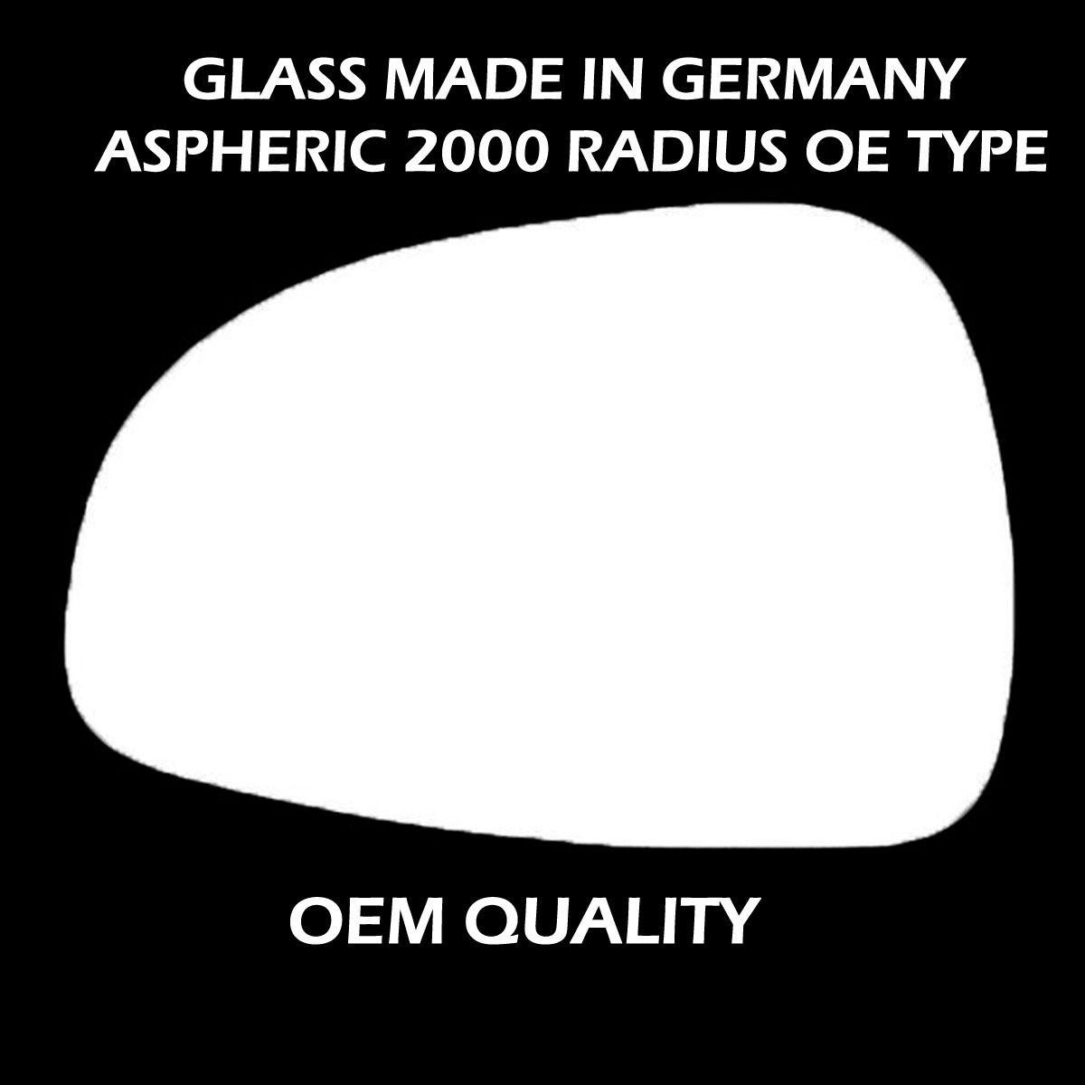 Audi R8 Wing Mirror Glass LEFT HAND ( UK Passenger Side ) 2007 to 2012 – Convex Wing Mirror