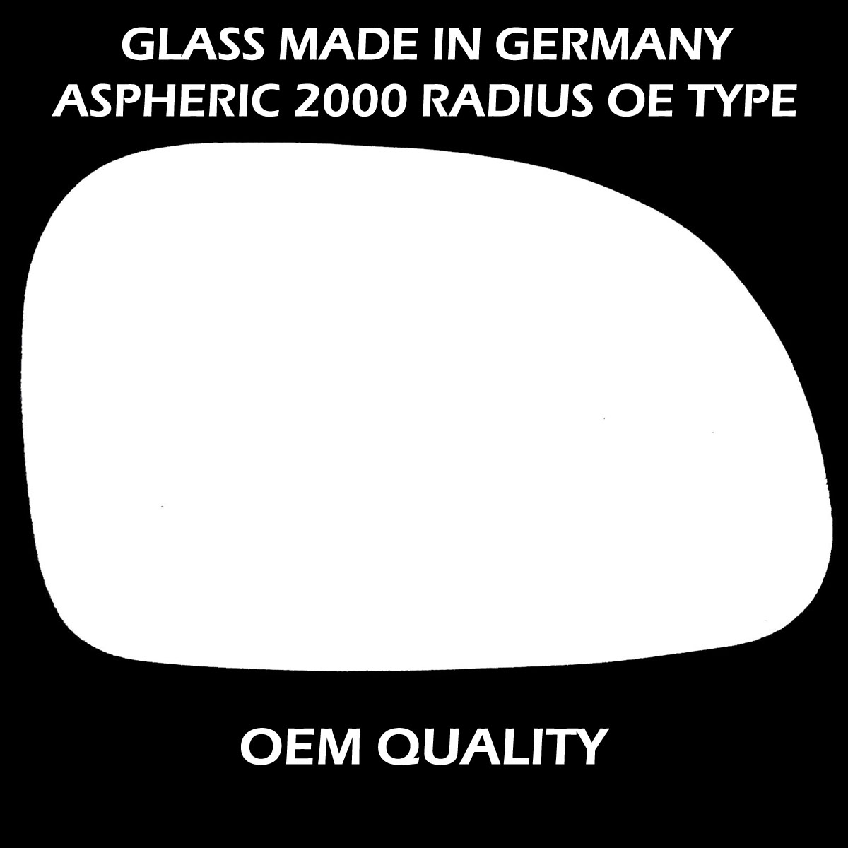 Daewoo Tacuma Wing Mirror Glass RIGHT HAND ( UK Driver Side ) 2000 to 2005 – Convex Wing Mirror