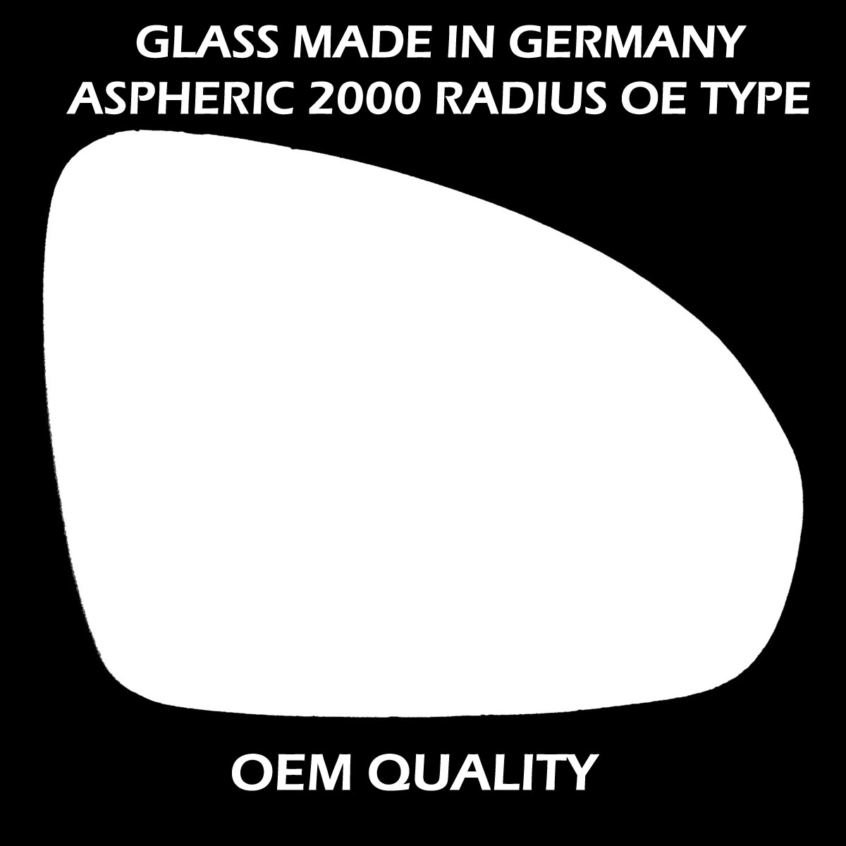 Smart Fortwo Wing Mirror Glass RIGHT HAND ( UK Driver Side ) 2007 to 2015 – Convex Wing Mirror