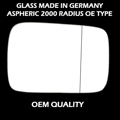 BMW 3 Series Wing Mirror Glass LEFT HAND ( UK Passenger Side ) 1997 to 2005 – Wide Angle Wing Mirror