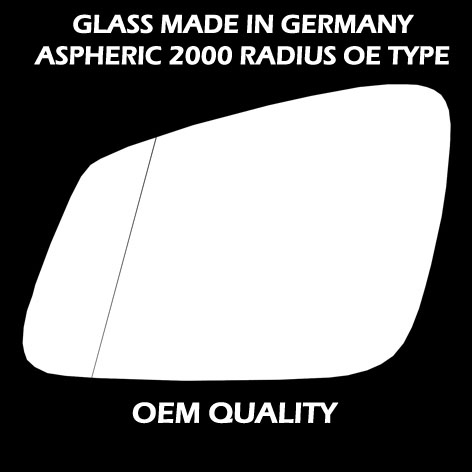 BMW 6 Series Wing Mirror Glass LEFT HAND ( UK Passenger Side ) 2011 to 2020 – Wide Angle Wing Mirror