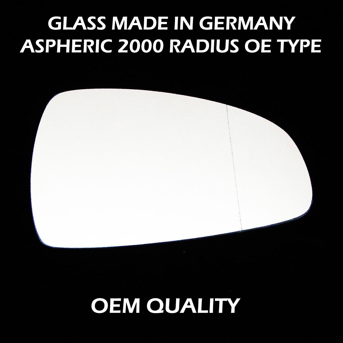 Audi S1 Wing Mirror Glass RIGHT HAND ( UK Driver Side ) 2014 to 2020 – Wide Angle Wing Mirror