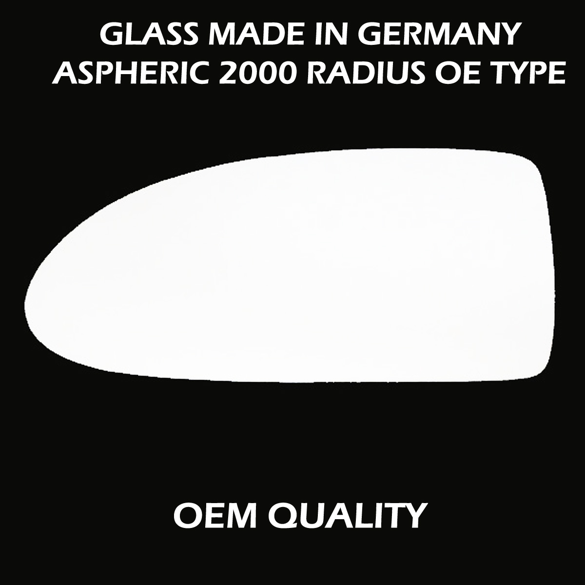 Hyundai Accent Wing Mirror Glass LEFT HAND ( UK Passenger Side ) 2005 to 2012 – Convex Wing Mirror