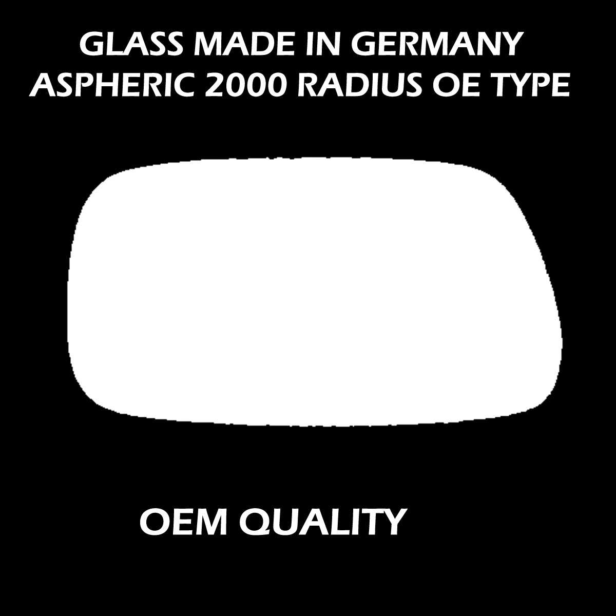 Toyota Corolla Wing Mirror Glass LEFT HAND ( UK Passenger Side ) 2002 to 2006 – Convex Wing Mirror