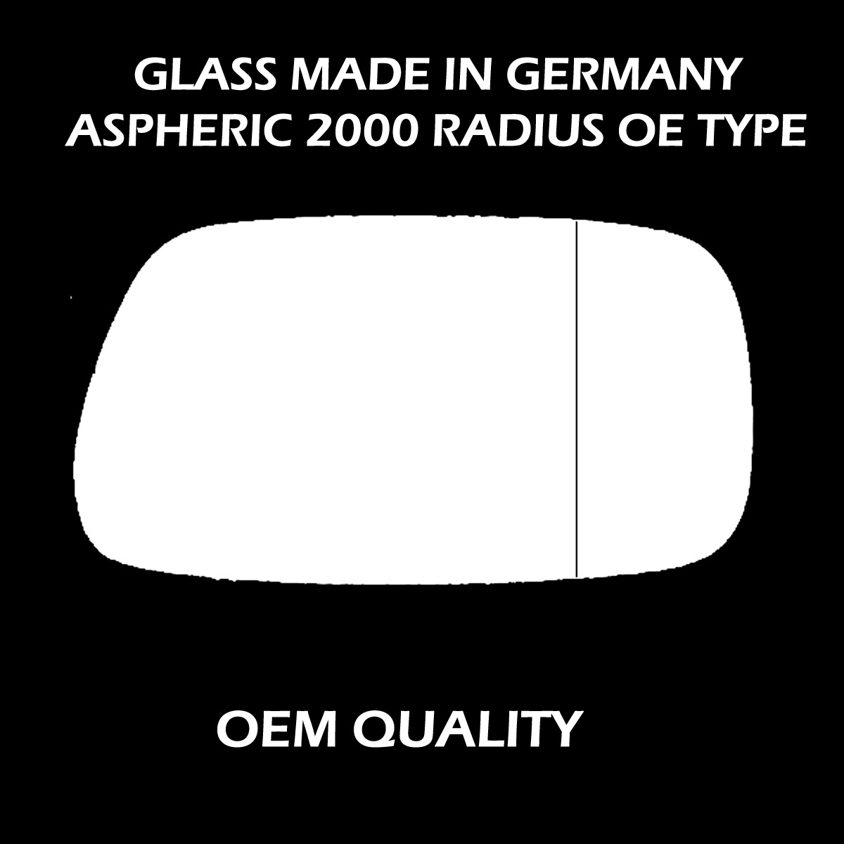 Toyota Corolla Wing Mirror Glass RIGHT HAND ( UK Driver Side ) 2002 to 2006 – Wide Angle Wing Mirror