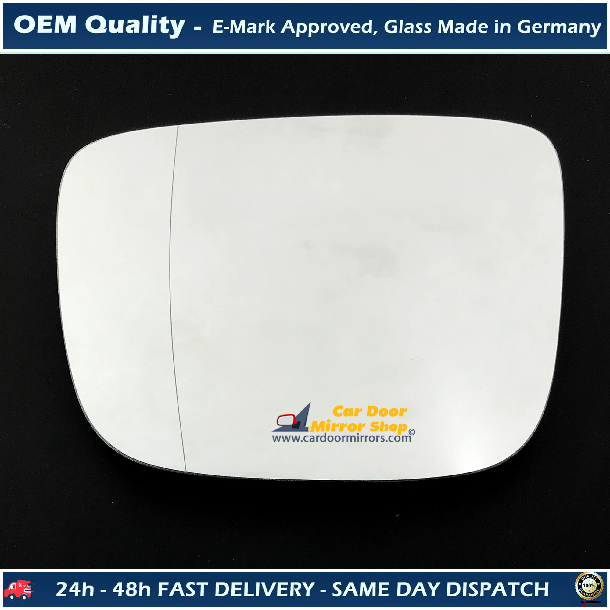 Volvo XC60 Wing Mirror Glass LEFT HAND ( UK Passenger Side ) 2009 to 2017 – Wide Angle Wing Mirror