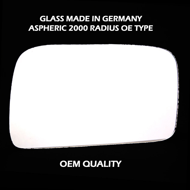 Volkswagen Golf Wing Mirror Glass LEFT HAND ( UK Passenger Side ) 1983 to 1991 – Convex Wing Mirror
