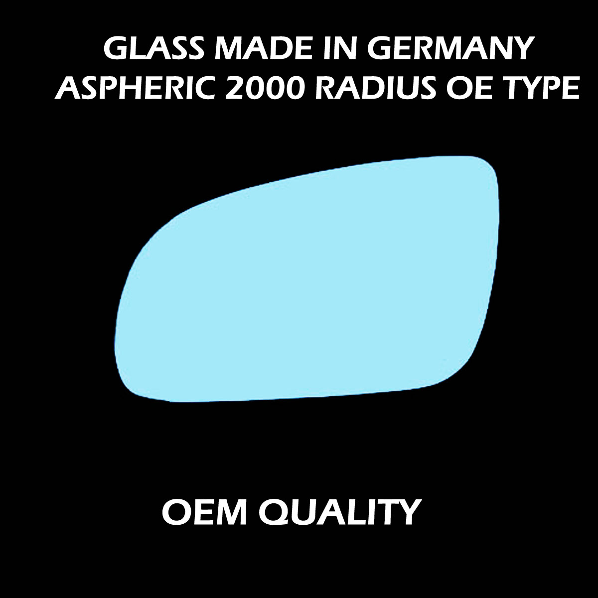 Audi A8 Wing Mirror Glass LEFT HAND ( UK Passenger Side ) 2003 to 2007 – Convex Wing Mirror ( Blue Tinted )
