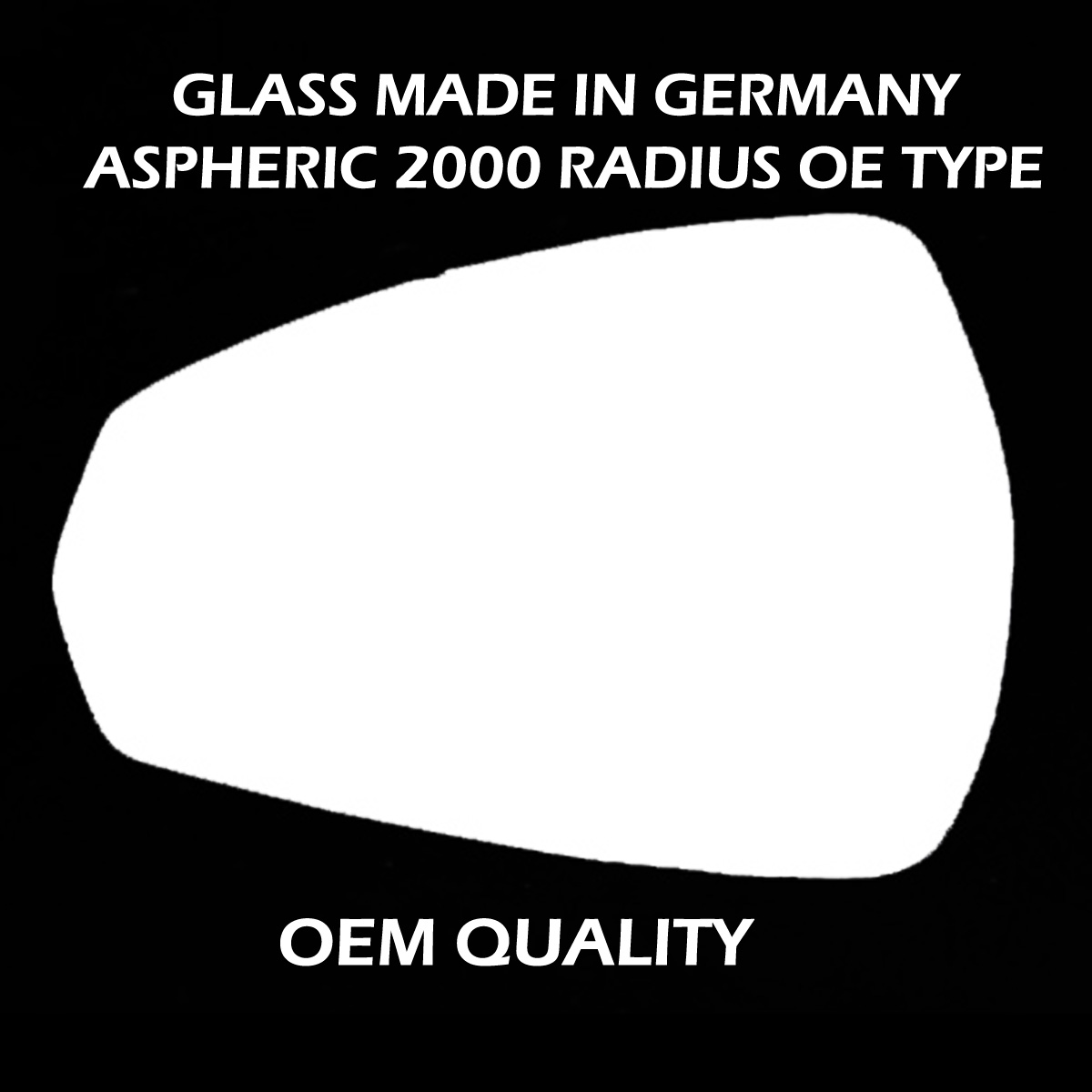 Audi S3 Wing Mirror Glass LEFT HAND ( UK Passenger Side ) 2013 to 2019 – Convex Wing Mirror