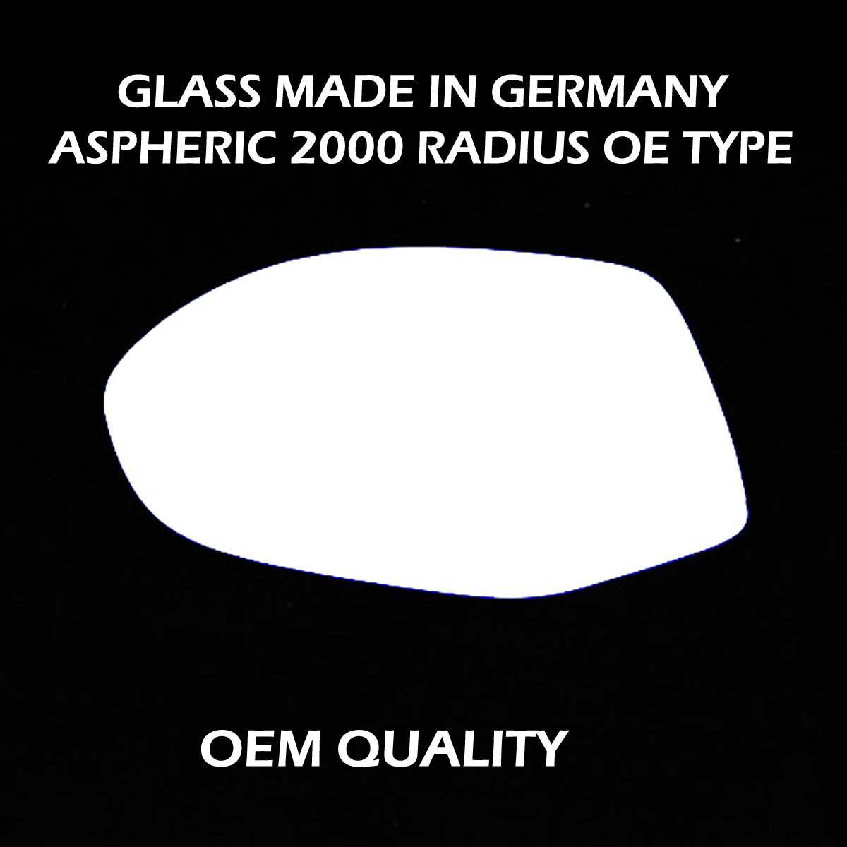 Audi RS6 Wing Mirror Glass LEFT HAND ( UK Passenger Side ) 2013 to 2018 – Convex Wing Mirror