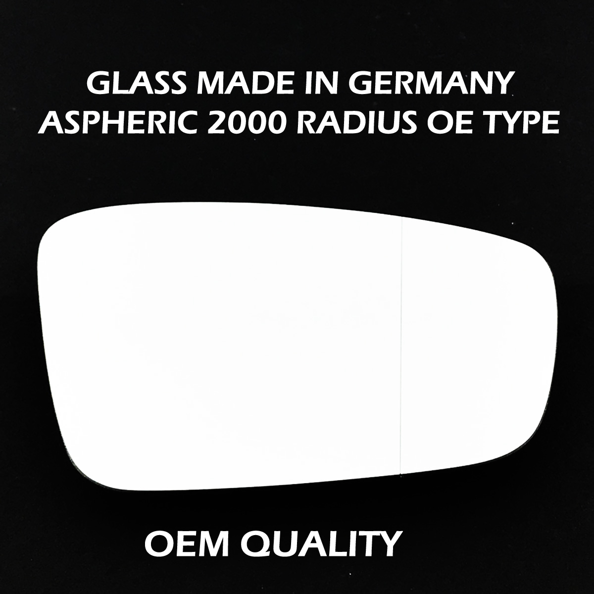 Volkswagen UP Wing Mirror Glass RIGHT HAND ( UK Driver Side ) 2012 to 2016  – Convex Wing Mirror