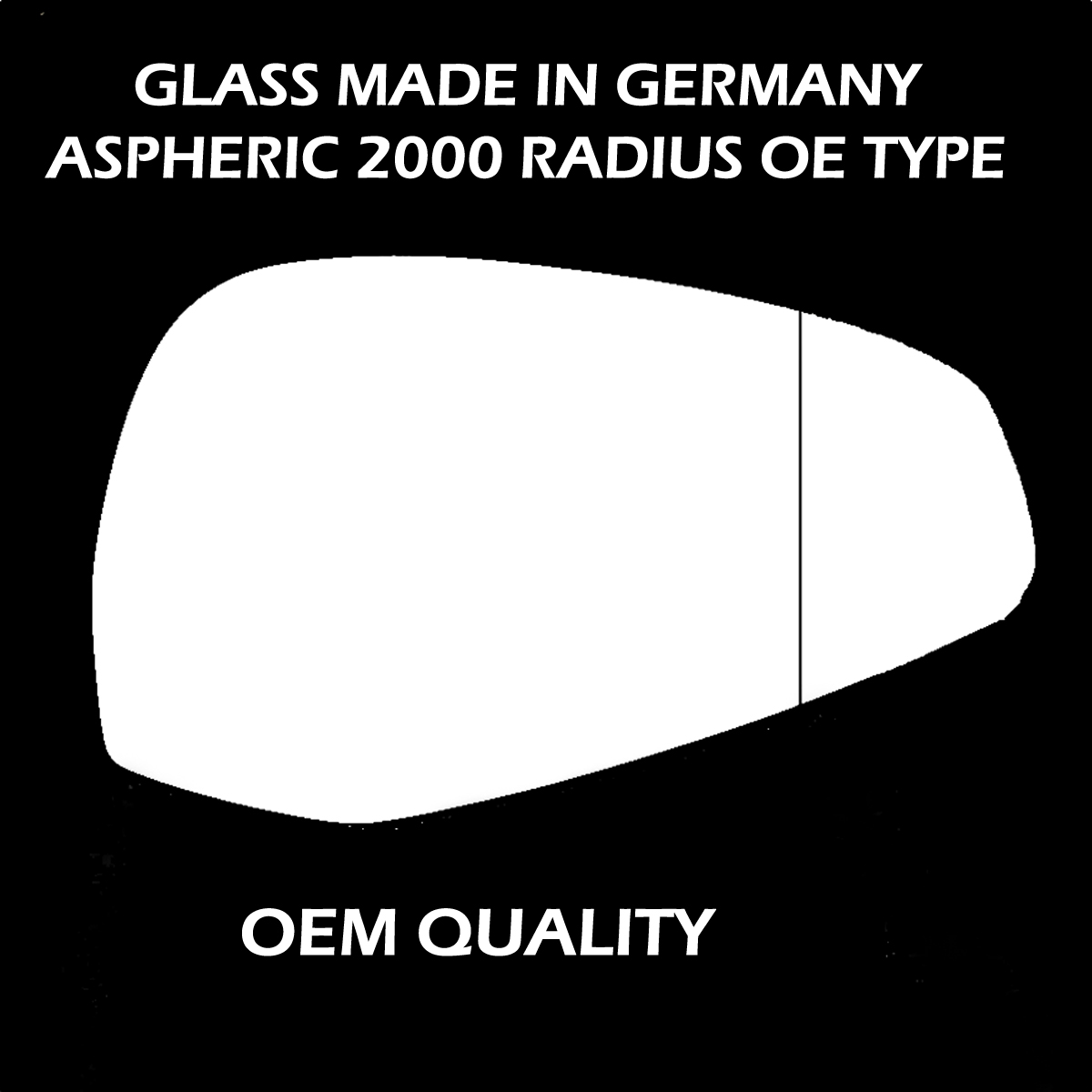 Audi RS5 Wing Mirror Glass LEFT HAND ( UK Passenger Side ) 2017 to 2020 – Convex Wing Mirror