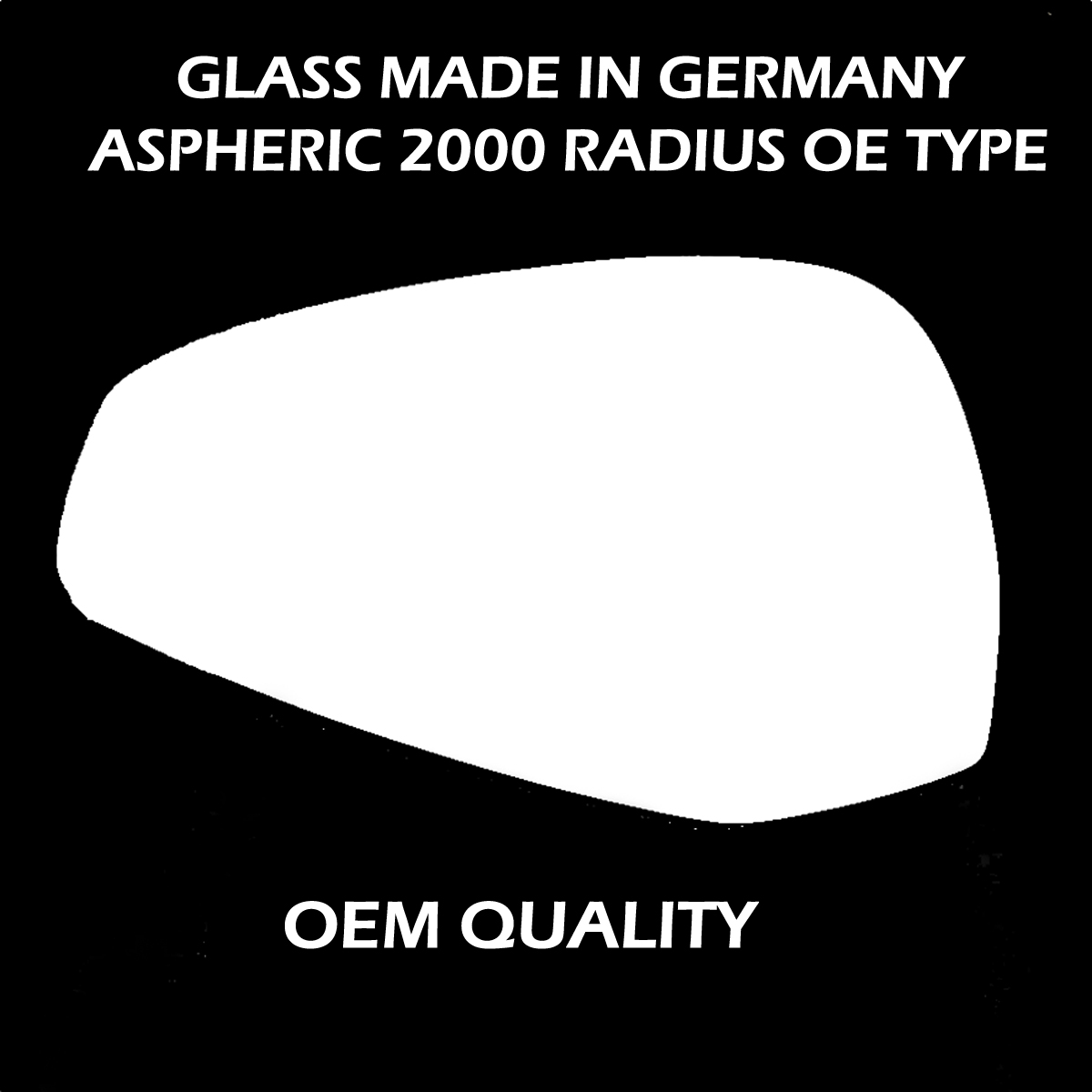 Audi A4 Wing Mirror Glass LEFT HAND ( UK Passenger Side ) 2016 to 2020 – Convex Wing Mirror