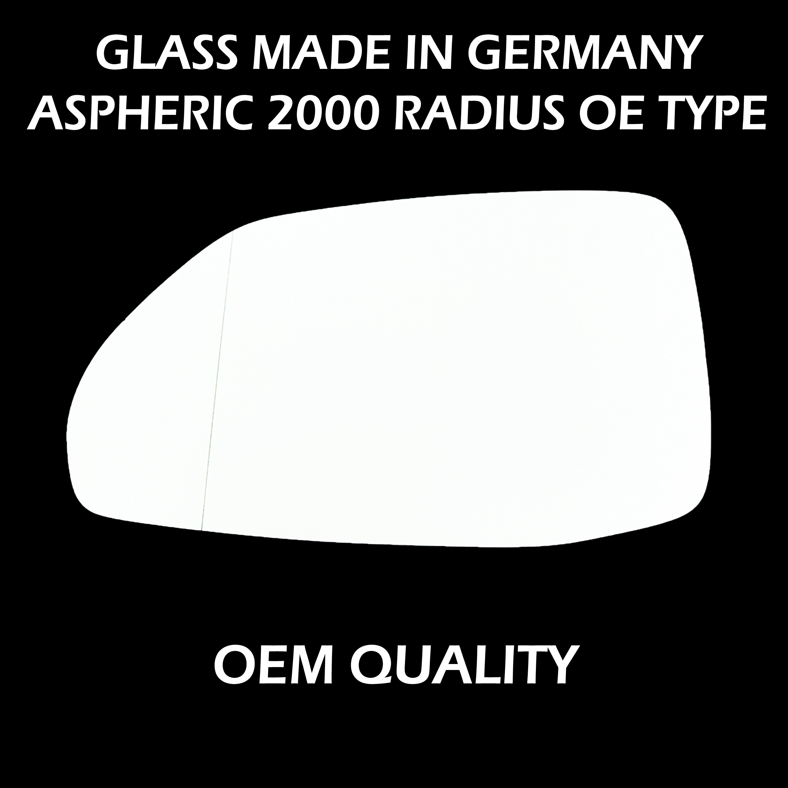 Audi Q7 Wing Mirror Glass LEFT HAND ( UK Passenger Side ) 2015 to 2021 – Convex Wing Mirror