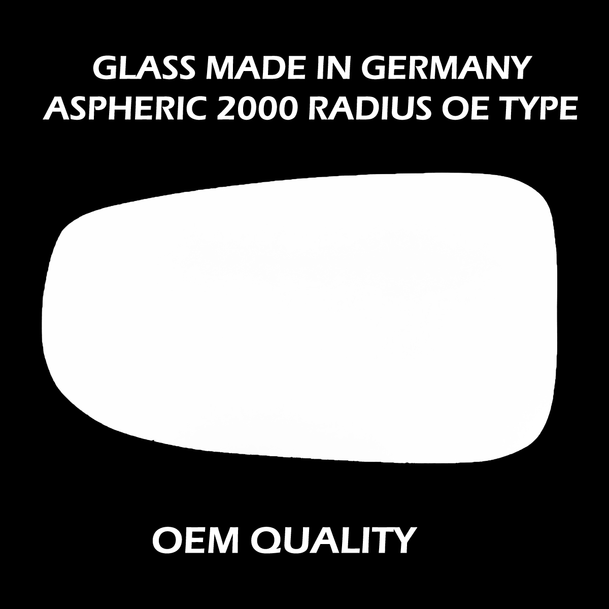 Mazda 3 Wing Mirror Glass LEFT HAND ( UK Passenger Side ) 2013 to 2019 – Convex Wing Mirror