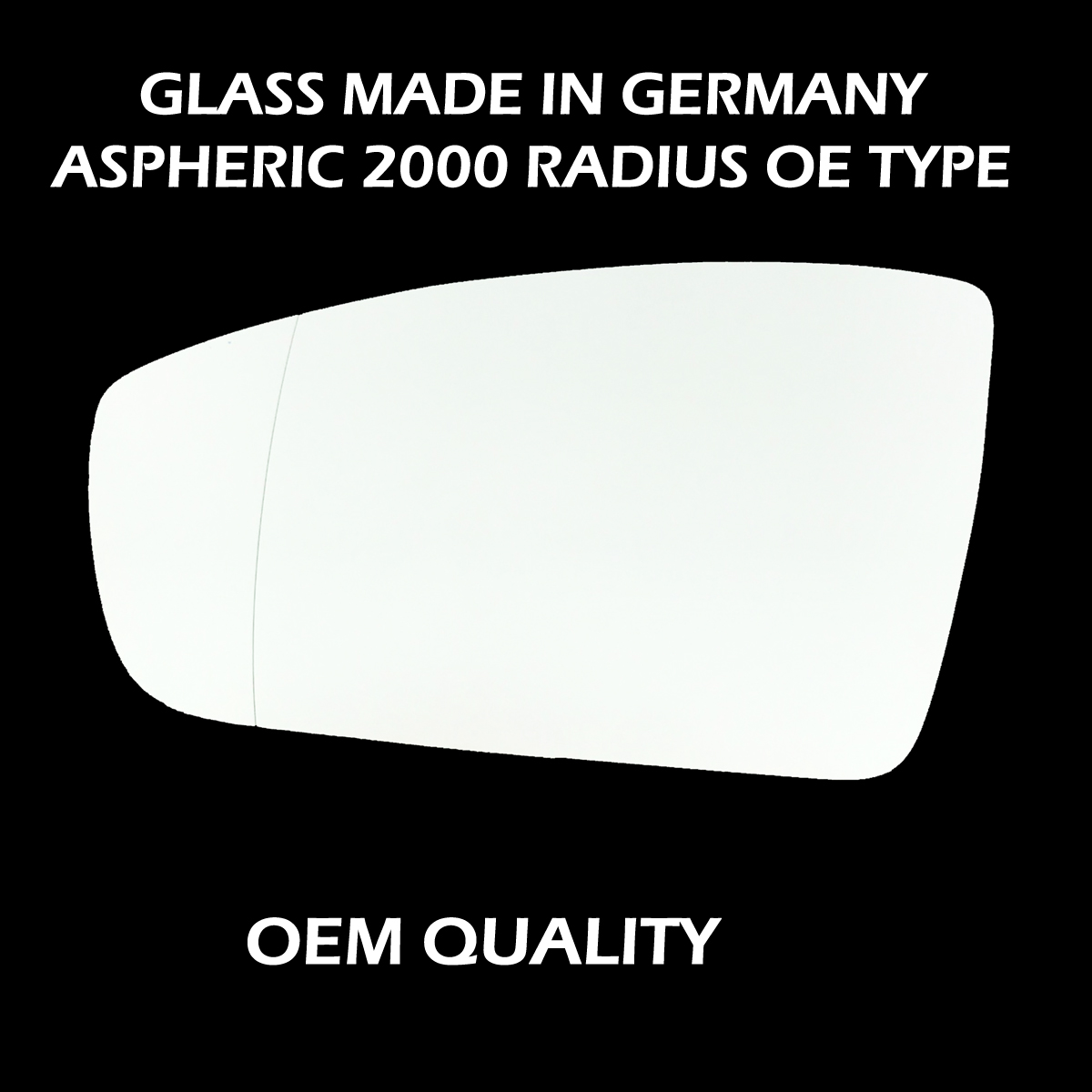Ford Kuga Wing Mirror Glass LEFT HAND ( UK Passenger Side ) 2012 to 2019 – Wide Angle Wing Mirror