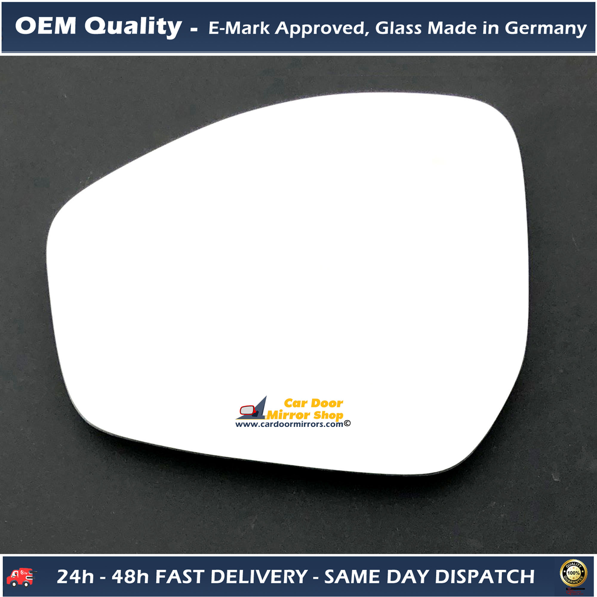 Land Rover Range Rover Evoque Wing Mirror Glass LEFT HAND ( UK Passenger Side ) 2014 to 2020 – Convex Wing Mirror