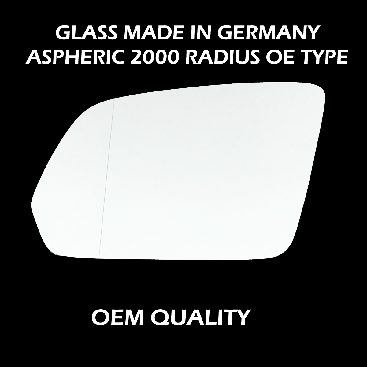 Mercedes ML Wing Mirror Glass LEFT HAND ( UK Passenger Side ) 2005 to 2012 – Wide Angle Wing Mirror ( W164 )
