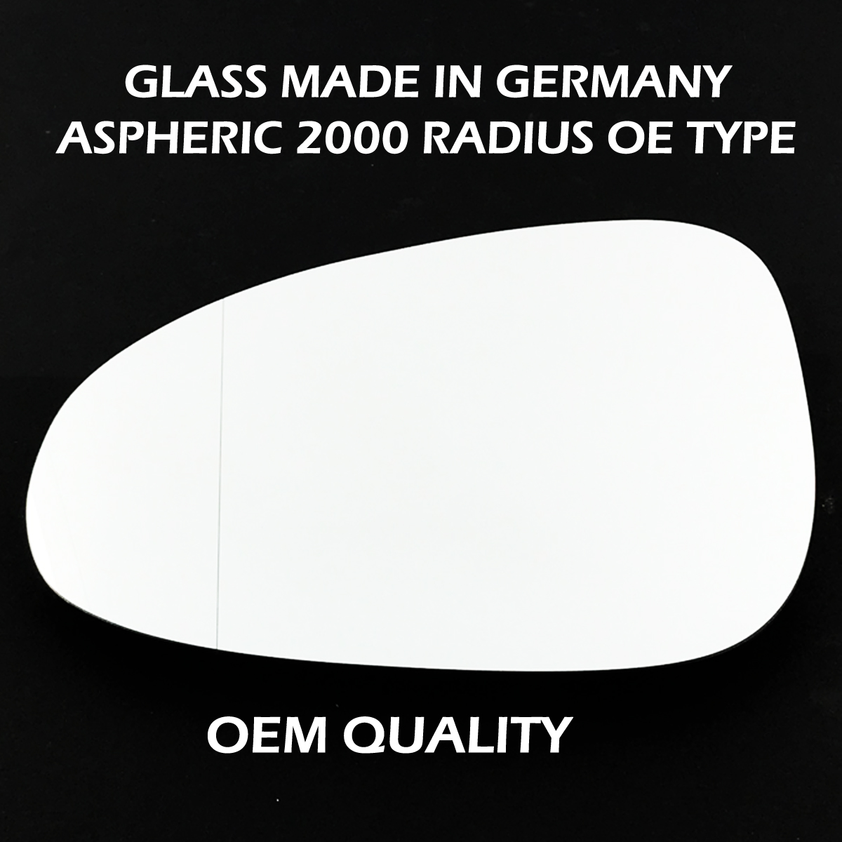 Volkswagen Touareg Wing Mirror Glass LEFT HAND ( UK Passenger Side ) 2010 JUN to 2018 – Wide Angle Wing Mirror