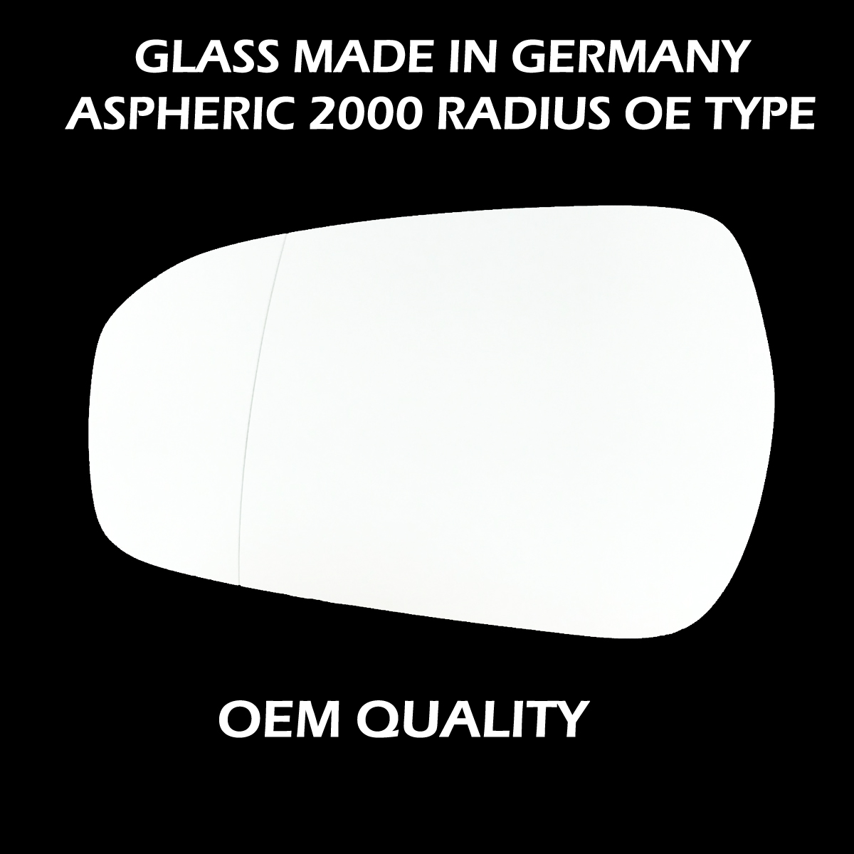 Ford Mondeo Wing Mirror Glass LEFT HAND ( UK Passenger Side ) 2014 to 2020 – Wide Angle Wing Mirror