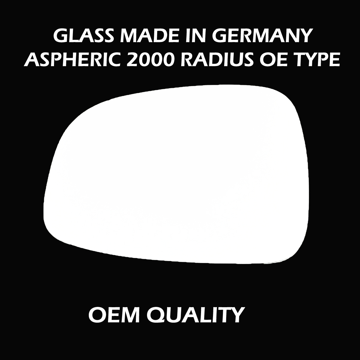FIAT Sedici Wing Mirror Glass LEFT HAND ( UK Passenger Side ) 2012 to 2014 – Convex Wing Mirror