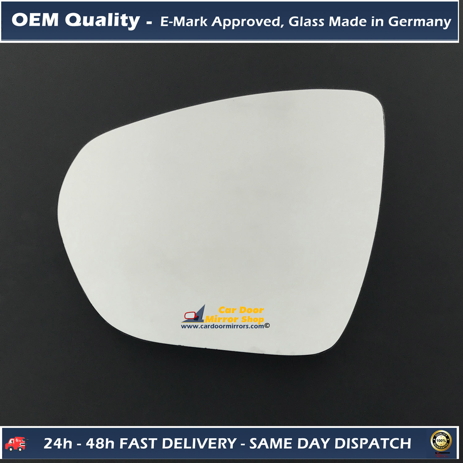 Peugeot 3008 Wing Mirror Glass LEFT HAND ( UK Passenger Side ) 2017 to 2021 – Convex Wing Mirror