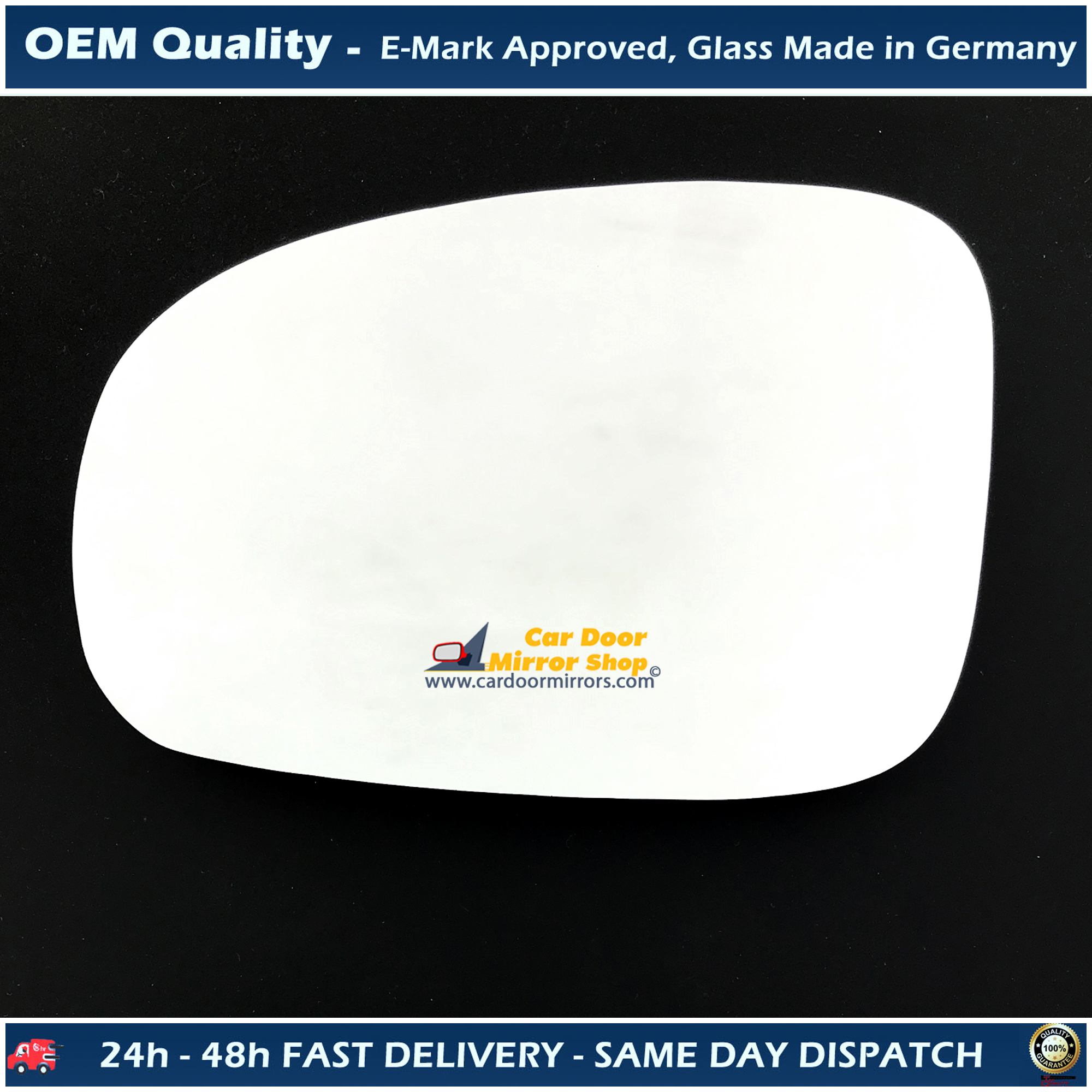 Toyota Prius Plus  Wing Mirror Glass LEFT HAND ( UK Passenger Side ) 2012 to 2020 – Convex Wing Mirror