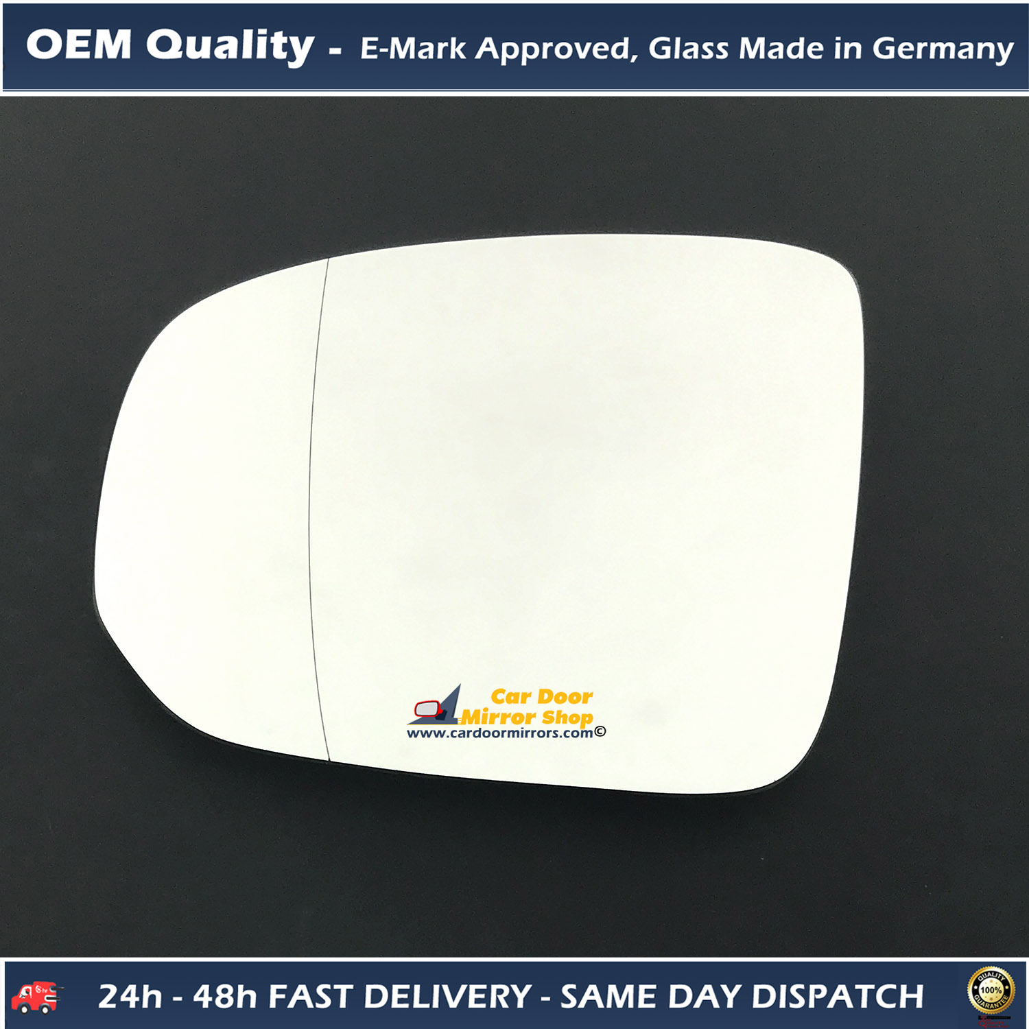 Volvo XC60 Wing Mirror Glass LEFT HAND ( UK Passenger Side ) 2017 to 2020 – Wide Angle Wing Mirror
