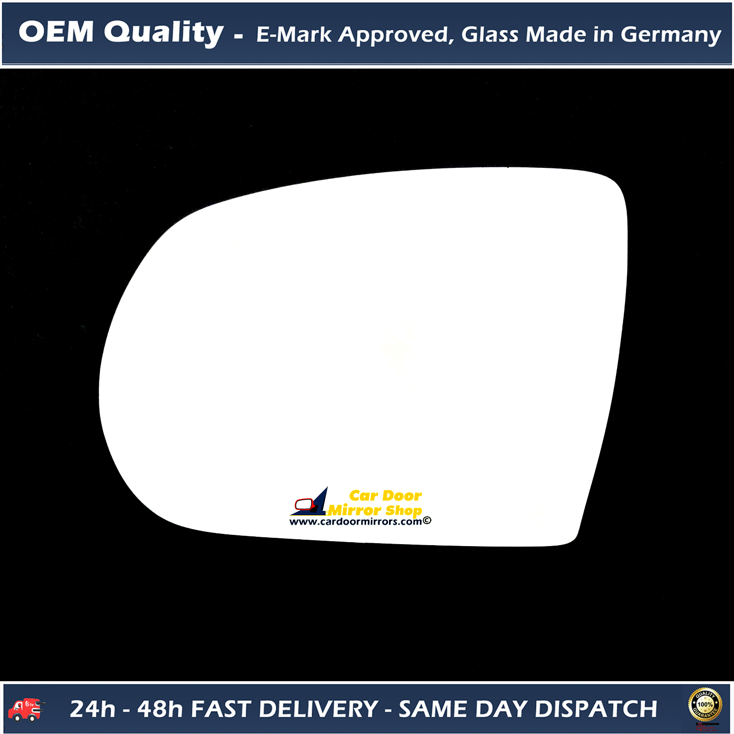 JEEP Compass Wing Mirror Glass LEFT HAND ( UK Passenger Side ) 2017 to 2020 – Convex Wing Mirror
