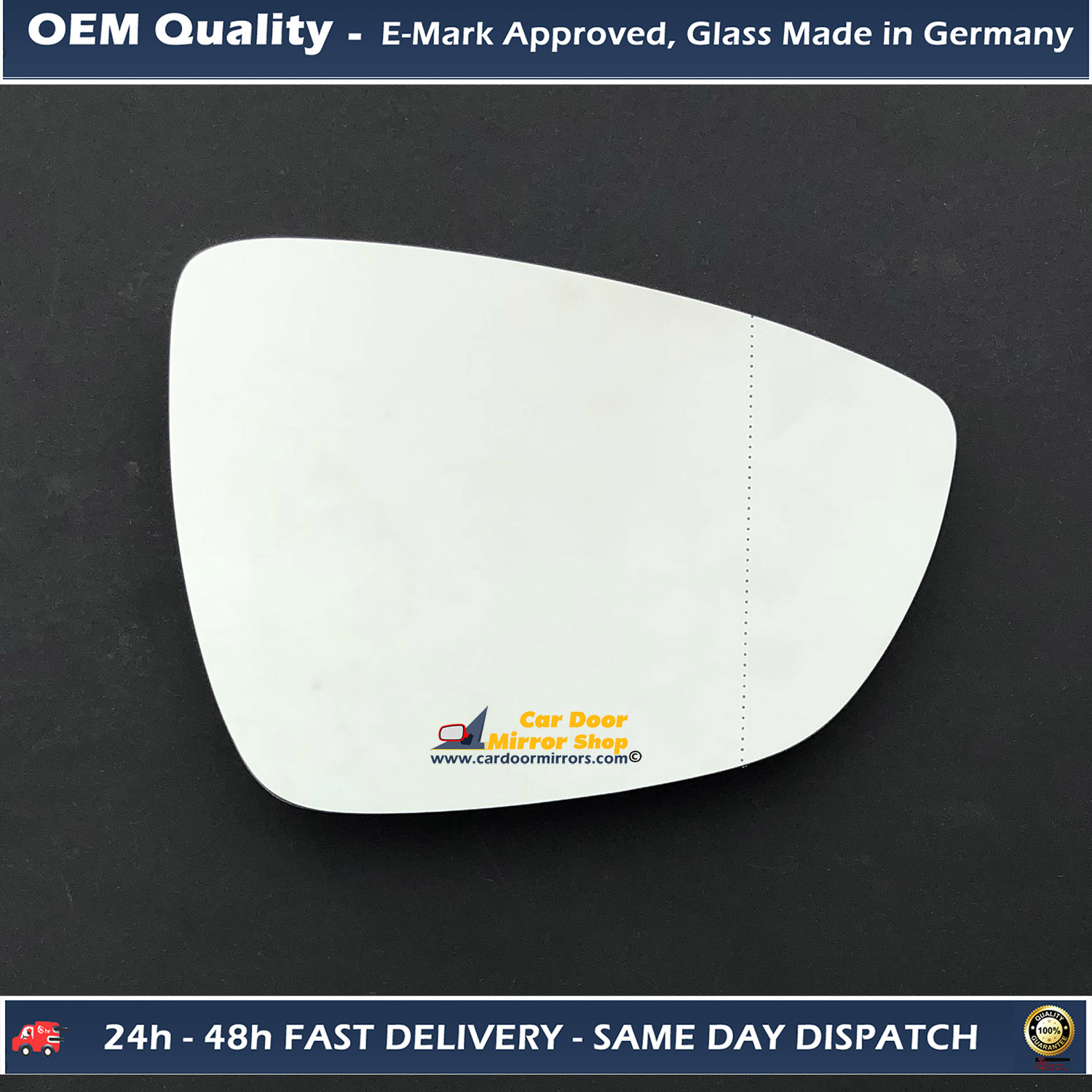 FORD Focus Wing Mirror Glass RIGHT HAND ( UK Driver Side ) 2018 to 2021 – Wide Angle Wing Mirror