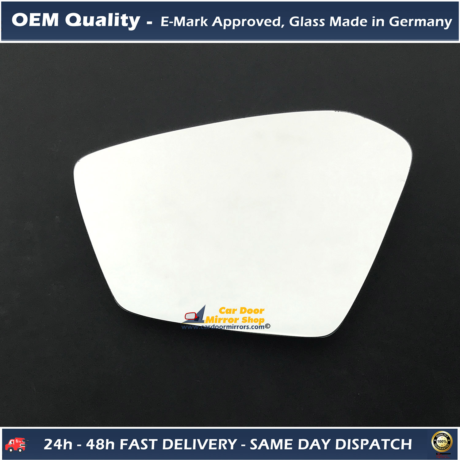 Skoda Scala Wing Mirror Glass LEFT HAND ( UK Passenger Side ) 2017 to 2020 – Wide Angle Wing Mirror