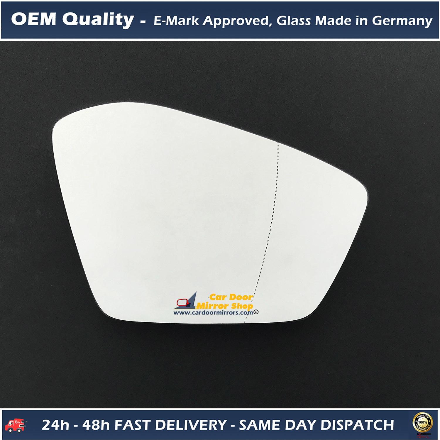 Skoda KAMIQ Wing Mirror Glass RIGHT HAND ( UK Driver Side ) 2020 ONWARD – Wide Angle Wing Mirror