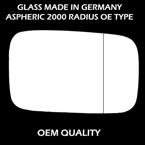 Volkswagen Golf Wing Mirror Glass RIGHT HAND ( UK Driver Side ) 1992 to 1996 – Wide Angle Wing Mirror Mirror