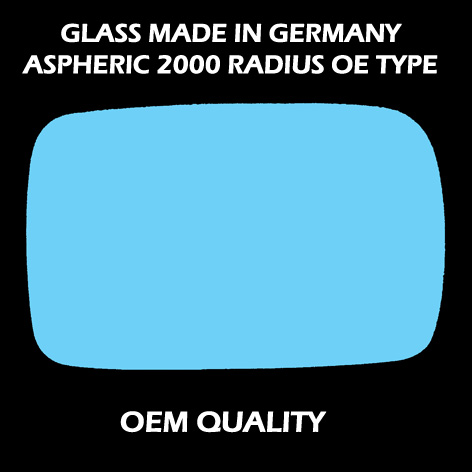 Mercedes E Class Wing Mirror Glass LEFT HAND ( UK Passenger Side ) 1985 to 1995 – Convex Wing Mirror ( Blue Tinted )