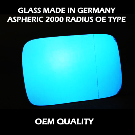 BMW 3 Series Wing Mirror Glass LEFT HAND ( UK Passenger Side ) 1997 to 2005 – Convex Wing Mirror ( Blue Tinted )