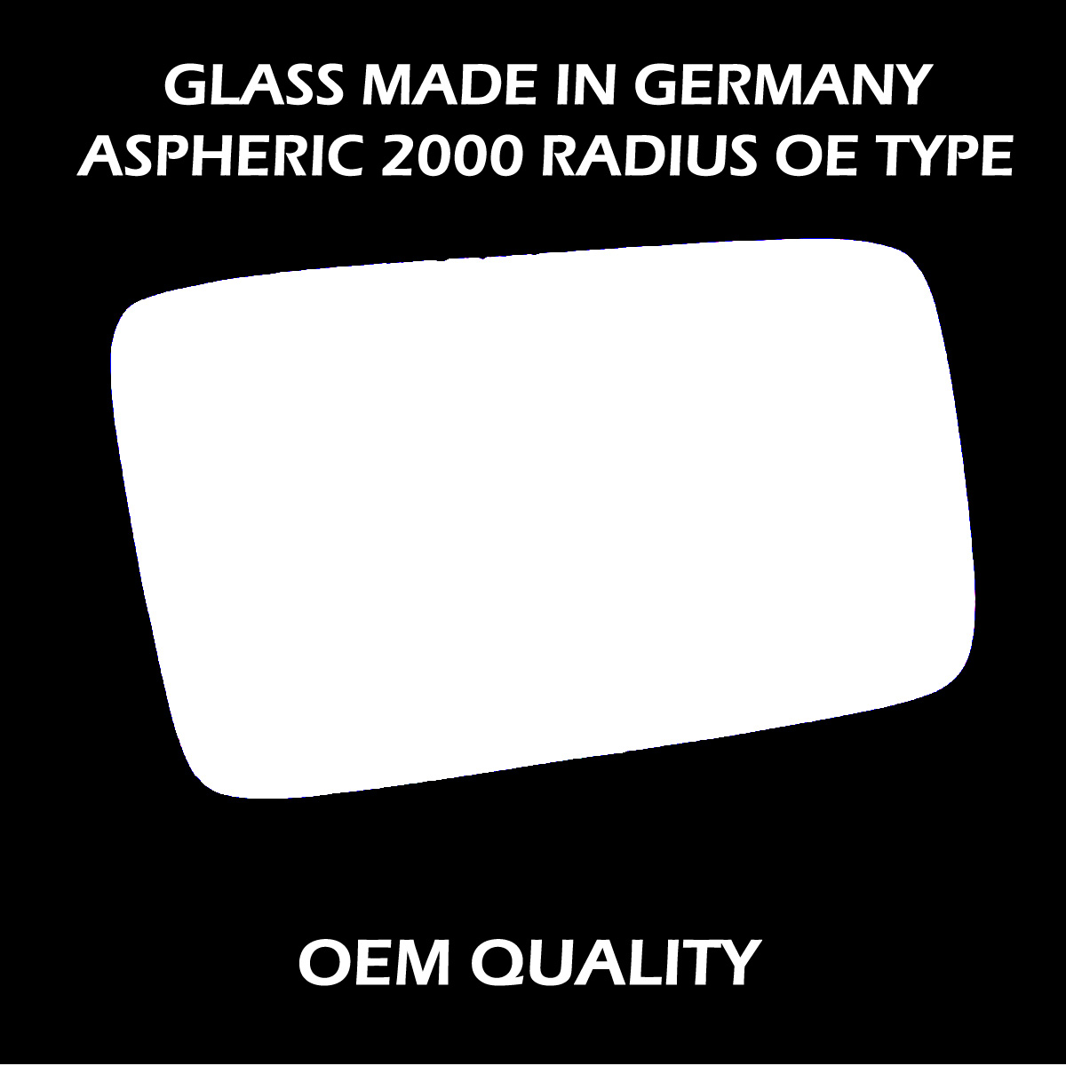 Volkswagen Golf Wing Mirror Glass RIGHT HAND ( UK Driver Side ) 1992 to 1996 – Convex Wing Mirror