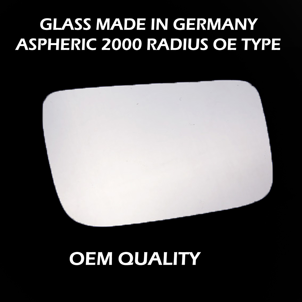 Volkswagen Golf Wing Mirror Glass RIGHT HAND ( UK Driver Side ) 1983 to 1991 – Convex Wing Mirror