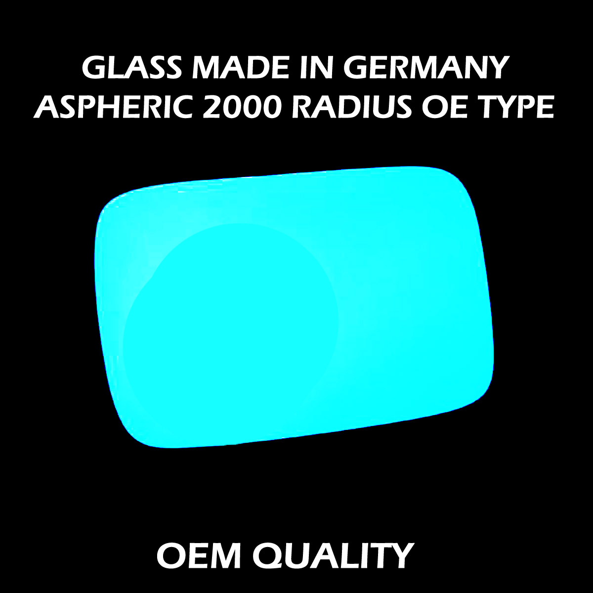 BMW 3 Series E36 Wing Mirror Glass RIGHT HAND ( UK Driver Side ) 1994 to 2000 – Convex Wing Mirror ( Blue Tinted )