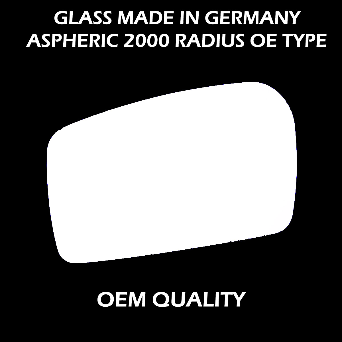 FIAT Ulysse Wing Mirror Glass LEFT HAND ( UK Passenger Side ) 1994 to 2002 – Convex Wing Mirror