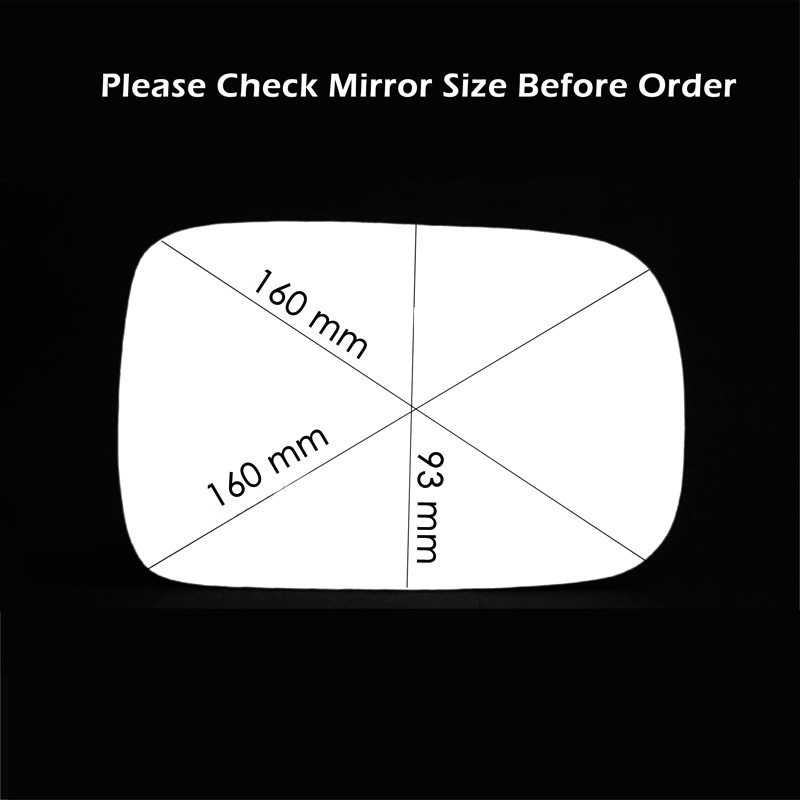 Honda Civic Wing Mirror Glass RIGHT HAND ( UK Driver Side ) 1988 to 1990 – Convex Wing Mirror