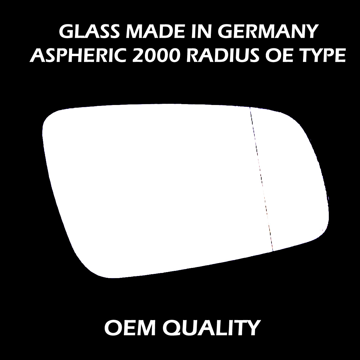 SEAT Arosa Wing Mirror Glass RIGHT HAND ( UK Driver Side ) 1997 to 2003 – Wide Angle Wing Mirror