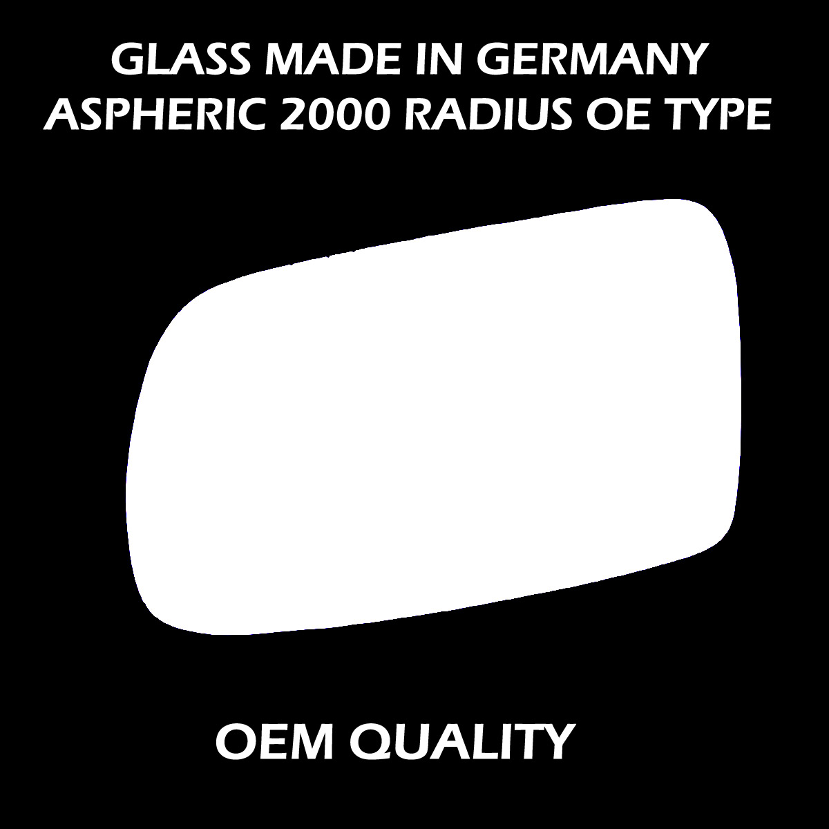 Audi A3 Wing Mirror Glass LEFT HAND ( UK Passenger Side ) 1997 to 2000 – Convex Wing Mirror