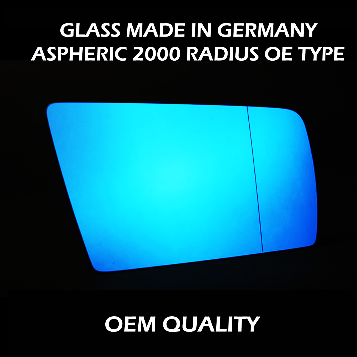 Mercedes C Class  Wing Mirror Glass RIGHT HAND ( UK Driver Side ) 1993 to 2000 – Wide Angle Wing Mirror ( W202 – Blue tinted )