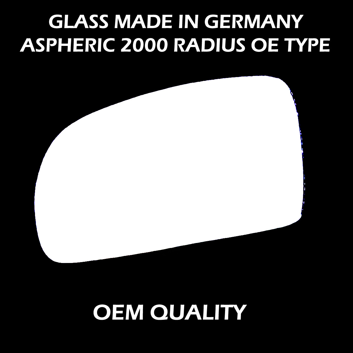 Daewoo Leganza Wing Mirror Glass LEFT HAND ( UK Passenger Side ) 1997 to 2002 – Convex Wing Mirror