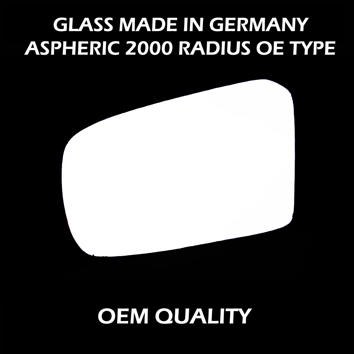Mazda 323 Wing Mirror Glass LEFT HAND ( UK Passenger Side ) 1994 to 2003 – Convex Wing Mirror