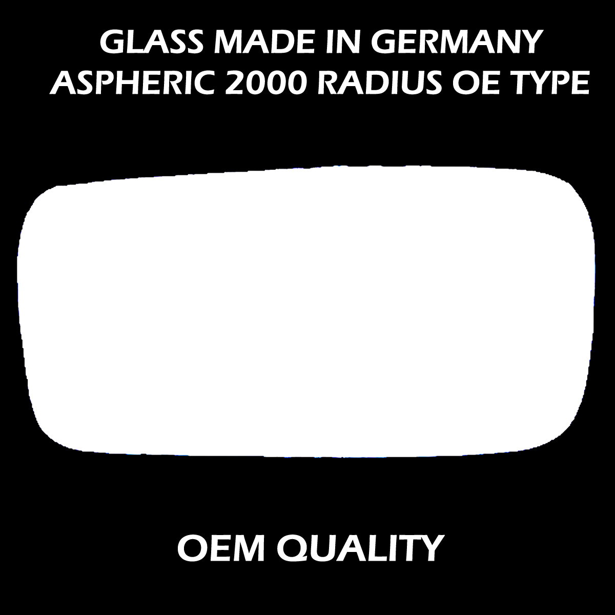 FIAT Cinquecento Wing Mirror Glass LEFT HAND ( UK Passenger Side ) 1995 to 1998 – Convex Wing Mirror