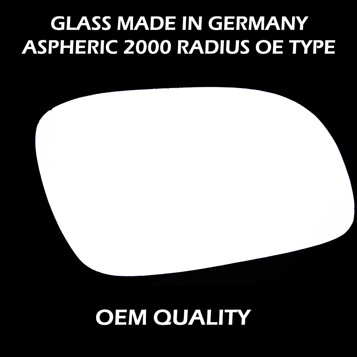 Hyundai Accent Wing Mirror Glass RIGHT HAND ( UK Driver Side ) 1994 to 2000 – Convex Wing Mirror