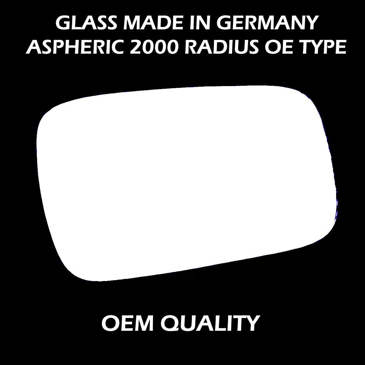 Volkswagen Caddy Wing Mirror Glass RIGHT HAND ( UK Driver Side ) 1996 to 2003 JUN – Convex Wing Mirror