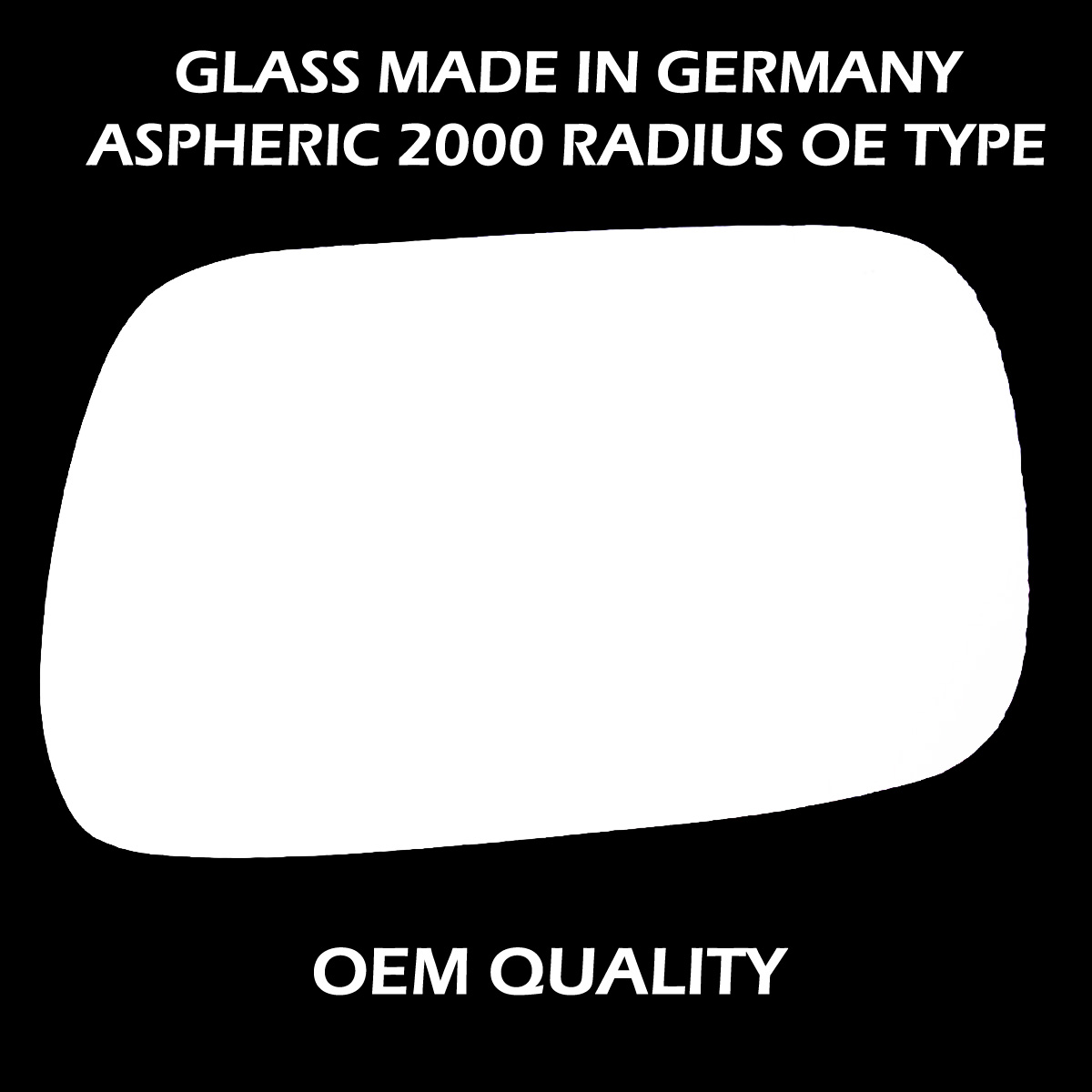 Toyota Avensis Wing Mirror Glass RIGHT HAND ( UK Driver Side ) 1997 to 2002 – Wide Angle Wing Mirror